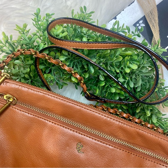 ♥️SOLD♥️Elliott Lucca Brown Leather Crossbody - Picture 3 of 9